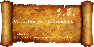 Veiszberger Bernadett névjegykártya